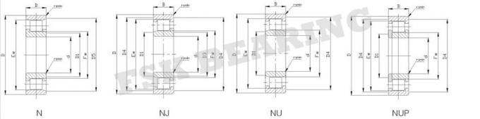 나일론 감금소 NU 310 ECP의 NU 311 ECP 공기 압축기를 위한 원통 모양 롤러 베어링 3