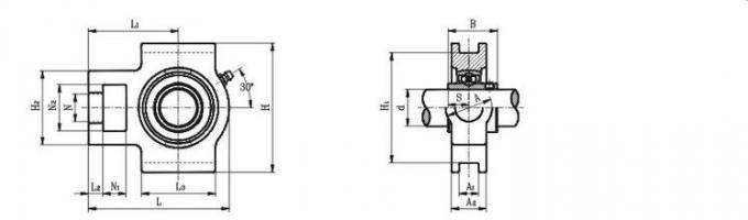 미터 직물 기계장치를 위한 UCT 시리즈 베개 구획 볼베어링 0